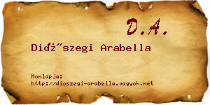 Diószegi Arabella névjegykártya